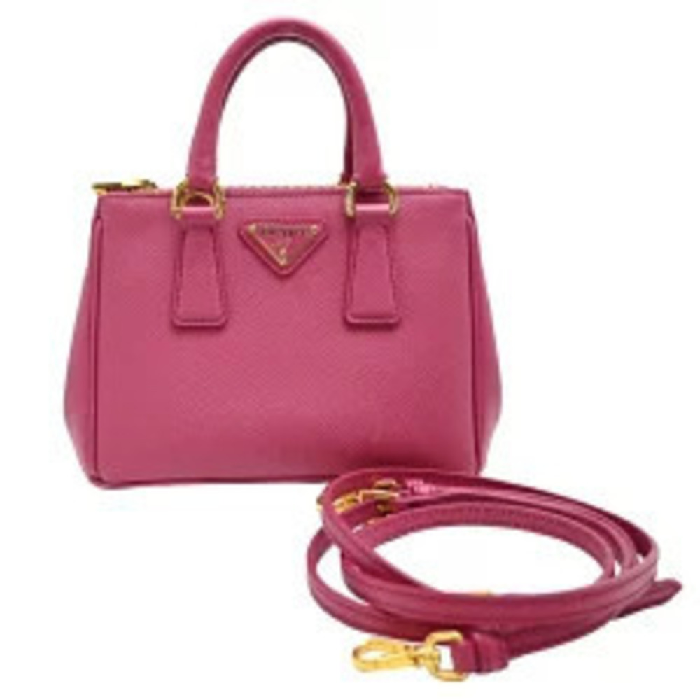 Prada Galleria Handbag Saffiano Lux FUXIA